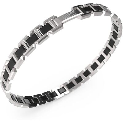 GUESS Montecarlo tvåfargat silver och svartfärgat armband JUMB04030JWSTBKT/U GUESS Montecarlo tvåfargat silver och svartfärgat armband JUMB04030JWSTBKT/U