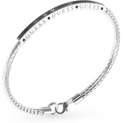 GUESS Legacy stålfärgad armband med platta JUXB03213JWSTBKL GUESS Legacy stålfärgad armband med platta JUXB03213JWSTBKL