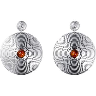 Kalevala Kosmos örhängen silver Amber 2668770MET Kalevala Kosmos örhängen silver Amber 2668770MET