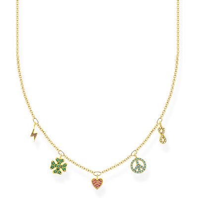 Thomas Sabo Charming Symbols gold halsband KE2123-488-7-L42V Thomas Sabo Charming Symbols gold halsband KE2123-488-7-L42V