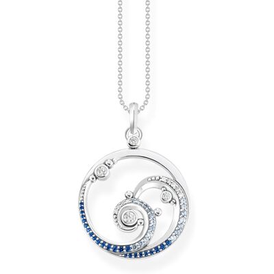 Thomas Sabo wave with blue stones halsband KE2143-644-1-L45V Thomas Sabo wave with blue stones halsband KE2143-644-1-L45V