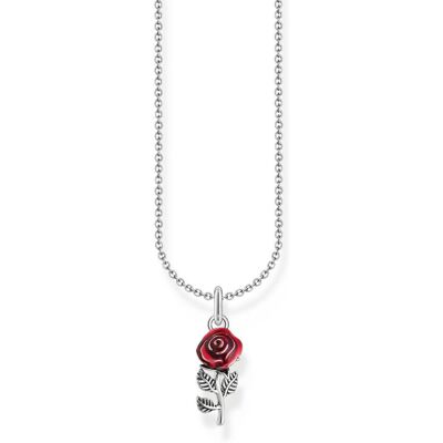 Thomas Sabo True Romance silver cold enamel halsband med ros KE2219-664-10-L45V Thomas Sabo True Romance silver cold enamel halsband med ros KE2219-664-10-L45V