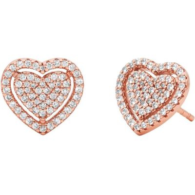 Michael Kors Love ruusukullanväriset silver hjärtörhängen MKC1750CZ791 Michael Kors Love ruusukullanväriset silver hjärtörhängen MKC1750CZ791