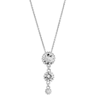 Lempikoru Bud tre stenar silver halsband platinerat 31 077 01 500 Lempikoru Bud tre stenar silver halsband platinerat 31 077 01 500
