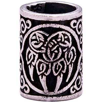Northern Viking Jewelry Silver Björnens Tass skäggsmycke NVJHE024 Northern Viking Jewelry Silver Björnens Tass skäggsmycke NVJHE024