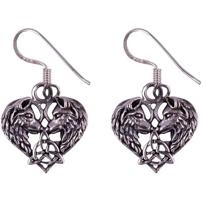 Northern Viking Jewelry Heart Wolf örhängen NVJKK038 Northern Viking Jewelry Heart Wolf örhängen NVJKK038