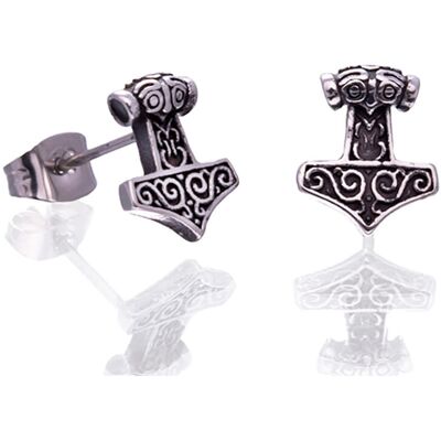 Northern Viking Jewelry Stål Korp Thor's Hammare örhängen NVJKK040 Northern Viking Jewelry Stål Korp Thor's Hammare örhängen NVJKK040