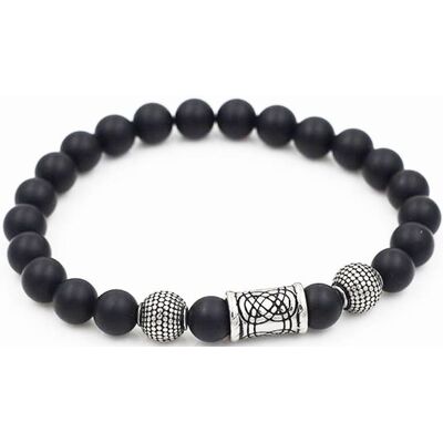 Northern Viking Jewelry Blackstone Knotwork armband NVJRA005 Northern Viking Jewelry Blackstone Knotwork armband NVJRA005