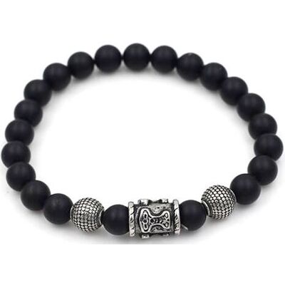 Northern Viking Jewelry Blackstone Thors Hammer armband NVJRA010 Northern Viking Jewelry Blackstone Thors Hammer armband NVJRA010