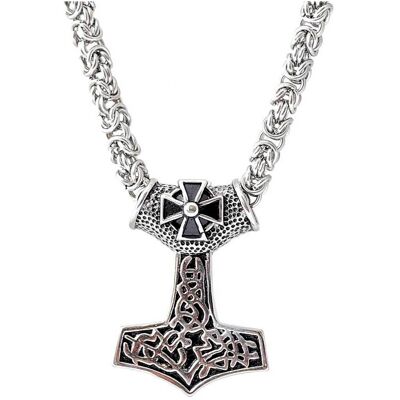 Northern Viking Jewelry Black Tribe halsband med kungakedja NVJRS003 Northern Viking Jewelry Black Tribe halsband med kungakedja NVJRS003