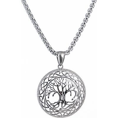Northern Viking Jewelry NVJRS022 halsband Shiny Steel Tree of Life Northern Viking Jewelry NVJRS022 halsband Shiny Steel Tree of Life