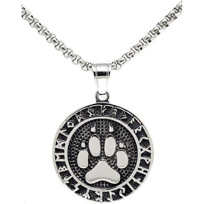 Northern Viking Jewellery NVJRS064 Wolf Paw Rune halsband Northern Viking Jewellery NVJRS064 Wolf Paw Rune halsband