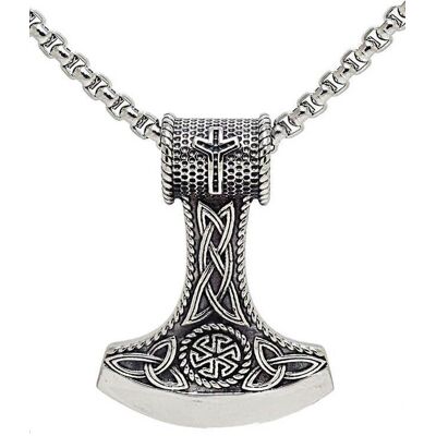 Northern Viking Jewellery NVJRS066 Algiz Axehead halsband Northern Viking Jewellery NVJRS066 Algiz Axehead halsband