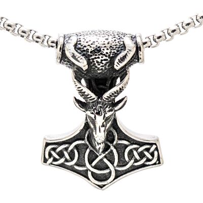 Northern Viking Jewelry Goat Head halsband NVJRS083 Northern Viking Jewelry Goat Head halsband NVJRS083