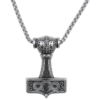 Northern Viking Jewelry NVJRS090 Eternity Knotwork Thor's Hammer halsband Northern Viking Jewelry NVJRS090 Eternity Knotwork Thor's Hammer halsband