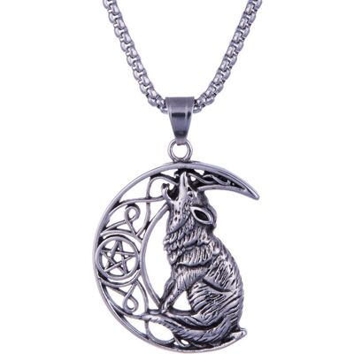 Northern Viking Jewelry halsband Moon Wolf NVJRS100 Northern Viking Jewelry halsband Moon Wolf NVJRS100