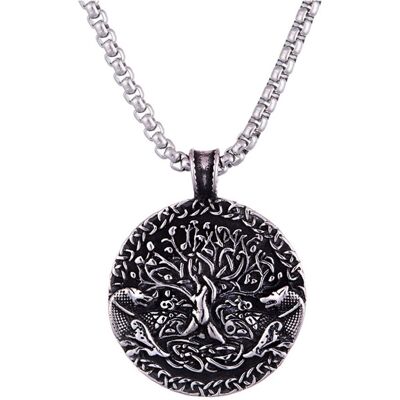 Northern Viking Jewelry Varg Tree of Life halsband NVJRS111 Northern Viking Jewelry Varg Tree of Life halsband NVJRS111