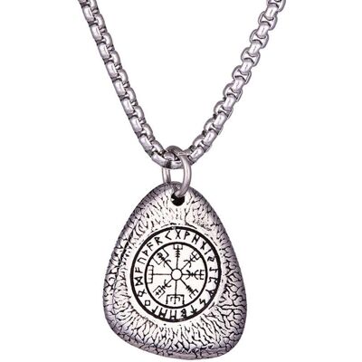 Northern Viking Jewelry Vegvisir Stone halsband NVJRS116 Northern Viking Jewelry Vegvisir Stone halsband NVJRS116