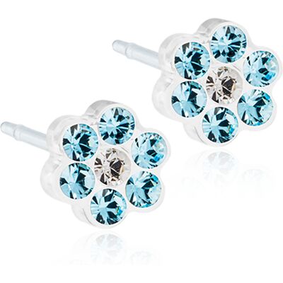 Blomdahl EJ MP Daisy 5 mm Aquamarine/Crystal blomörhängen 15-0114-55 Blomdahl EJ MP Daisy 5 mm Aquamarine/Crystal blomörhängen 15-0114-55