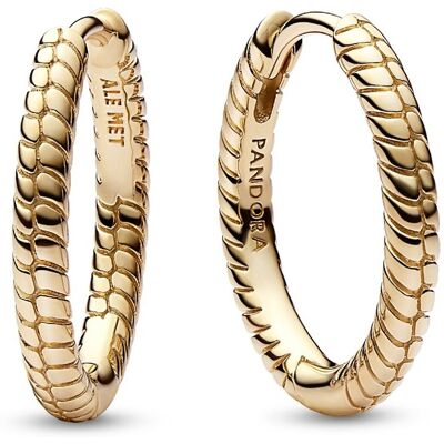 Pandora Moments Small Charm 14k gold-plated hoops 262728C00 Pandora Moments Small Charm 14k gold-plated hoops 262728C00