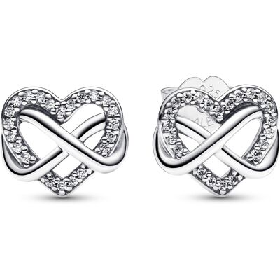 Pandora Moments Sparkling Infinity Heart örhängen 292667C01 Pandora Moments Sparkling Infinity Heart örhängen 292667C01