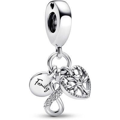 Pandora Moments Family Infinity Triple Sterling silver berlock 792201C01 Pandora Moments Family Infinity Triple Sterling silver berlock 792201C01