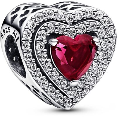 Pandora Timeless Sparkling Red Levelled Heart berlock 799218C02 Pandora Timeless Sparkling Red Levelled Heart berlock 799218C02