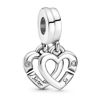 Pandora Linked Sister Hearts Split berlock 799538C01 Pandora Linked Sister Hearts Split berlock 799538C01