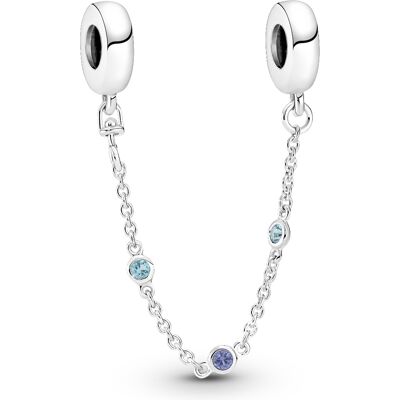 Pandora Moments Safety chain Triple Blue Stone säkerjetskedja 791688C01-05 Pandora Moments Safety chain Triple Blue Stone säkerjetskedja 791688C01-05