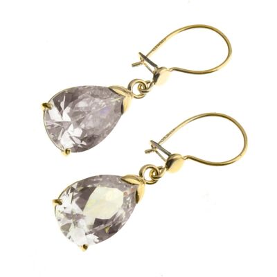 Övrigt Örhänge i 14k guld med vit zirkonia PK/8X12 Övrigt Örhänge i 14k guld med vit zirkonia PK/8X12