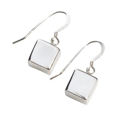 Silver Bar Kub hängande örhängen 8 mm 983 Silver Bar Kub hängande örhängen 8 mm 983