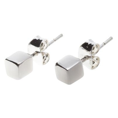 Silver Bar Kub stiftörhängen 6 mm 987 Silver Bar Kub stiftörhängen 6 mm 987