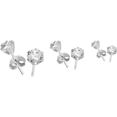 Silver Bar zirkon örhängen klar 10 mm 6036 Silver Bar zirkon örhängen klar 10 mm 6036