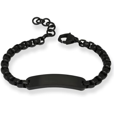 Ace Of Spades armband med gravyrplatta Black SSB-8644BK/19+3cm Ace Of Spades armband med gravyrplatta Black SSB-8644BK/19+3cm
