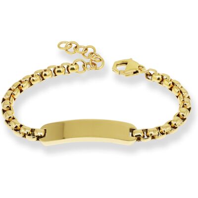 Ace Of Spades armband med gravyrplatta Gold SSB-8644GP/19+3cm Ace Of Spades armband med gravyrplatta Gold SSB-8644GP/19+3cm