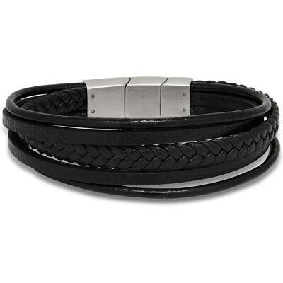 Ace of Spades svart armband läder/stål SSLB-114 Ace of Spades svart armband läder/stål SSLB-114