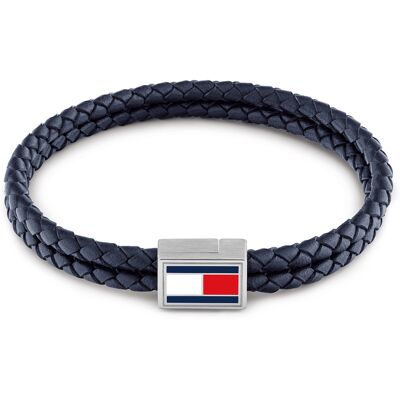 Tommy Hilfiger 3D Flag Leather armband blått 2790753 Tommy Hilfiger 3D Flag Leather armband blått 2790753