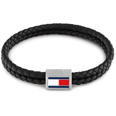 Tommy Hilfiger 3D Flag Leather armband svart 2790755 Tommy Hilfiger 3D Flag Leather armband svart 2790755