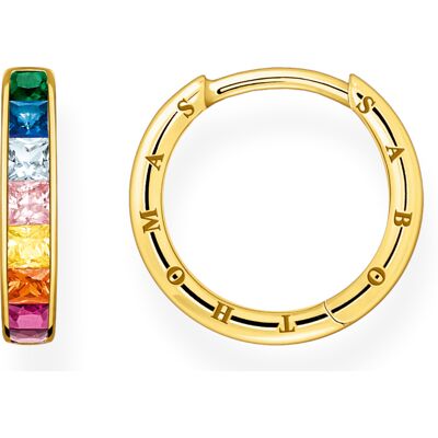 Thomas Sabo Rainbow Heritage colourful stones pave gold örhängen CR668-996-7 Thomas Sabo Rainbow Heritage colourful stones pave gold örhängen CR668-996-7