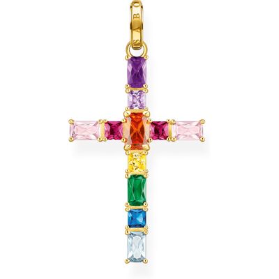 Thomas Sabo Rainbow Heritage pendant cross colourful stones berlock PE939-996-7 Thomas Sabo Rainbow Heritage pendant cross colourful stones berlock PE939-996-7