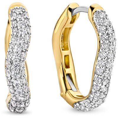 TI SENTO gold-plated silver hoops örhängen 7882ZY TI SENTO gold-plated silver hoops örhängen 7882ZY