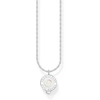 Thomas Sabo Charm Club Charmista white Charmista Coin silver halsband X2091-007-21-L45V Thomas Sabo Charm Club Charmista white Charmista Coin silver halsband X2091-007-21-L45V