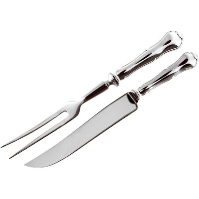 Kultakeskus Hopea Chippendale stek sett i silver Kultakeskus Hopea Chippendale stek sett i silver