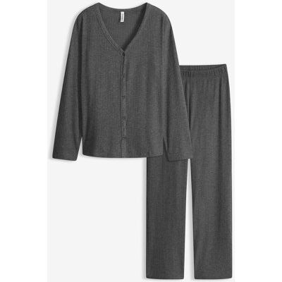 bonprix Topp och byxa i mjukt, ribbstickat material bonprix Topp och byxa i mjukt, ribbstickat material