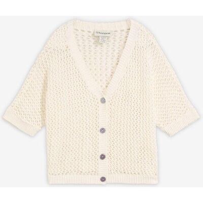 bonprix Hålmönstrad cardigan med lin bonprix Hålmönstrad cardigan med lin