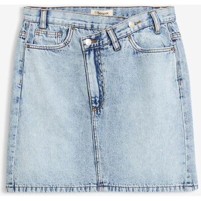 bonprix Jeanskjol med asymmetrisk midja bonprix Jeanskjol med asymmetrisk midja