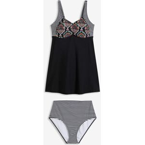 bonprix Lång tankini (2 delar) med bikinibyxa med hög midja bonprix Lång tankini (2 delar) med bikinibyxa med hög midja