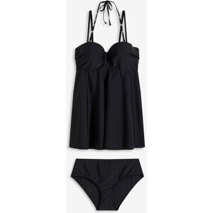 bonprix Lång tankini med dekorativa axelband (2 delar) bonprix Lång tankini med dekorativa axelband (2 delar)