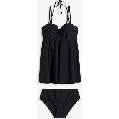 bonprix Lång tankini med dekorativa axelband (2 delar) bonprix Lång tankini med dekorativa axelband (2 delar)