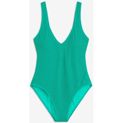 bonprix Djupt urringad baddräkt i material med struktur bonprix Djupt urringad baddräkt i material med struktur